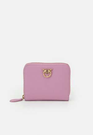 Pinko TAYLOR WALLET ZIP AROUND VITELLO SETA - Monedero - rosa antico/antique gold-coloured