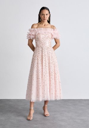 Needle & Thread AUTUMN LEAVES OFF SHOULDER BALLERINA DRESS - Abiti per occasioni speciali - dusk pink/caramel