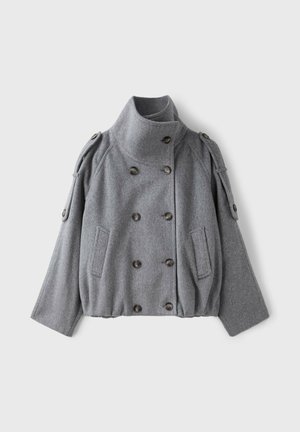 Stradivarius, OVERSIZE HIGH NECK COAT - Veste légère - mottled grey