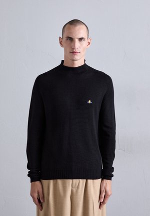 FISHERMAN JUMPER - Strickpullover - black