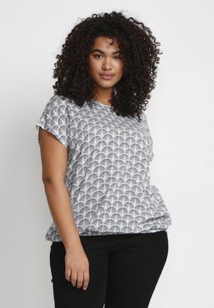 Blouse - chalk blue fan