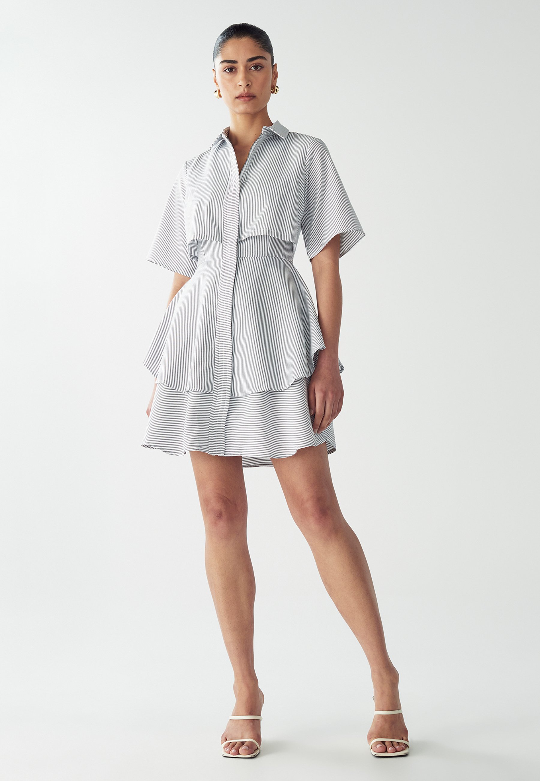 chinese dress ladies Laurl Double-Layer Shirt Dress