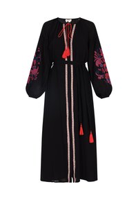 Rochie de zi - schwarz rot