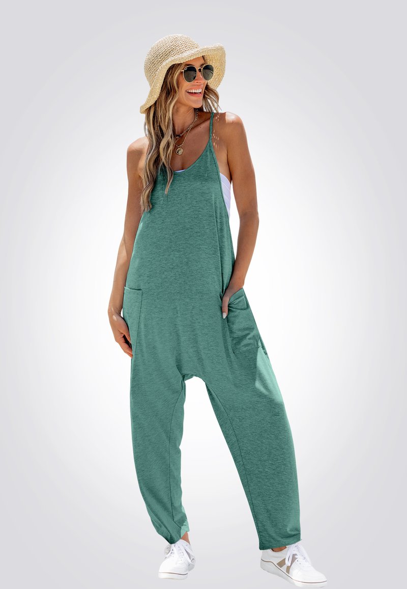 Cupshe SCOOP NECK DROP CROTCH - Tuta jumpsuit - green