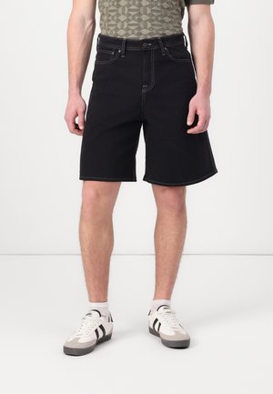 JPSTOWEN CONTRAST - Denim shorts - black