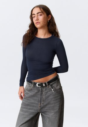 Weekday Langærmet T-shirt - blue dark