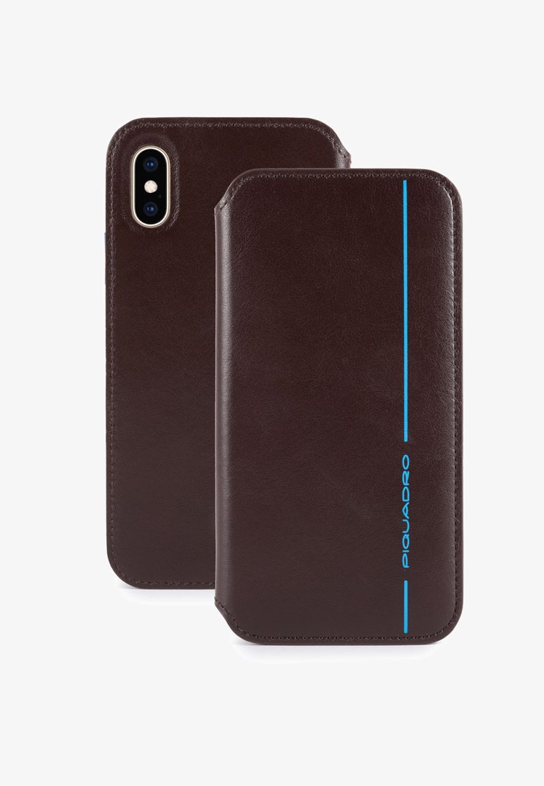Piquadro COVER IN PELLE RIMB.TA CON PATTA IPHONE ® X E XS - Étui à portable - mahogany