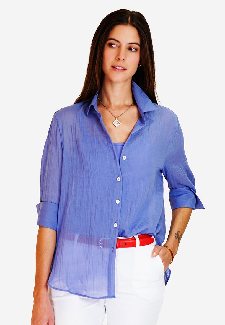 Le Jardin Du Lin Overhemdblouse blauw Le Jardin Du Lin Overhemdblouse blauw