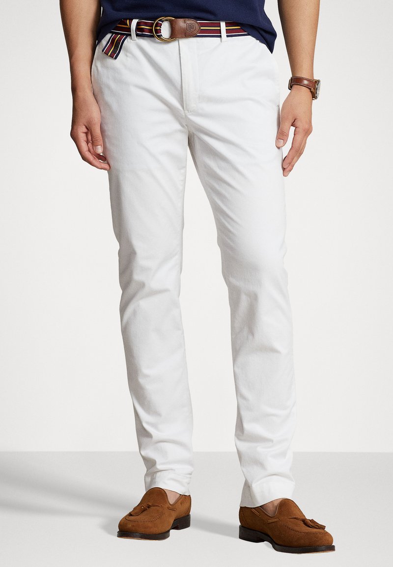 Polo Ralph Lauren - STRETCH SLIM FIT CHINO TROUSER - Chino kalhoty - white, Zvětšit