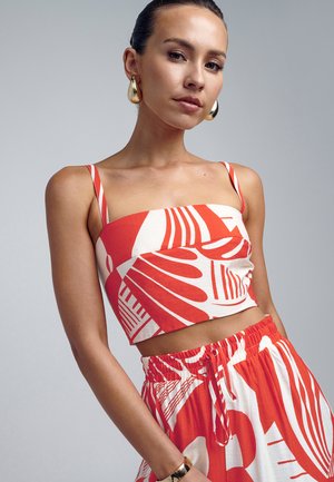 WAVE BODICE - Top - red abstract