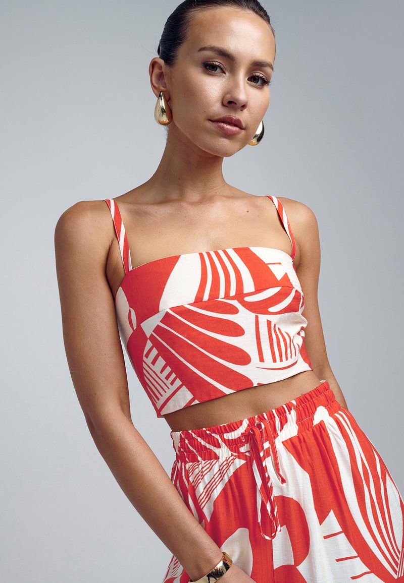 ST MRLO WAVE BODICE - Top - red abstract