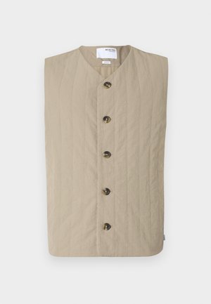 Selected Homme SLHALBERT GILET - Waistcoat - greige
