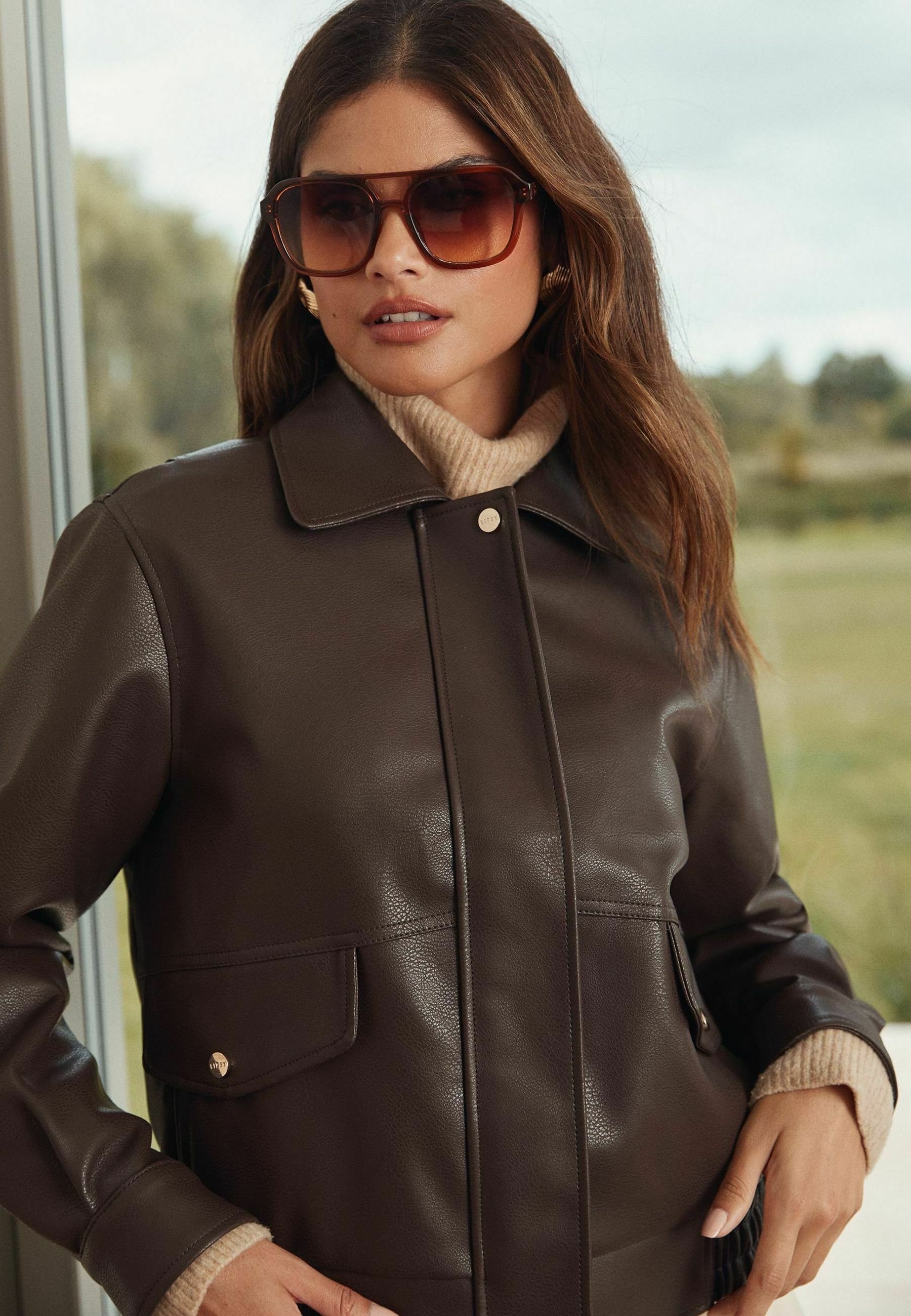 Lipsy REGULAR FIT - 80S STYLE BIKER - Faux leather jacket