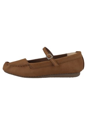 FRECKLE BAR DAMEN  - Ballerinasko m/ rem - dark tan suede