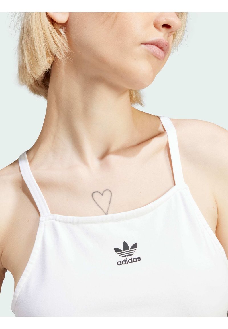 adidas Originals ADICOLOR 3-STRIPES CROP LONG-SLEEVE - Top - white