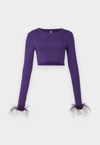ONLFEATHER CROPPED TOP - T-shirt à manches longues - acai