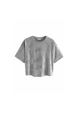 METALLIC SHORT SLEEVE CREW NECK . TALL - REGULAR FIT - Tricou cu imprimeu - silver