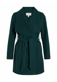 VILA VICOOLEY COLLAR BELT NOOS - Kurzmantel - black/schwarz
