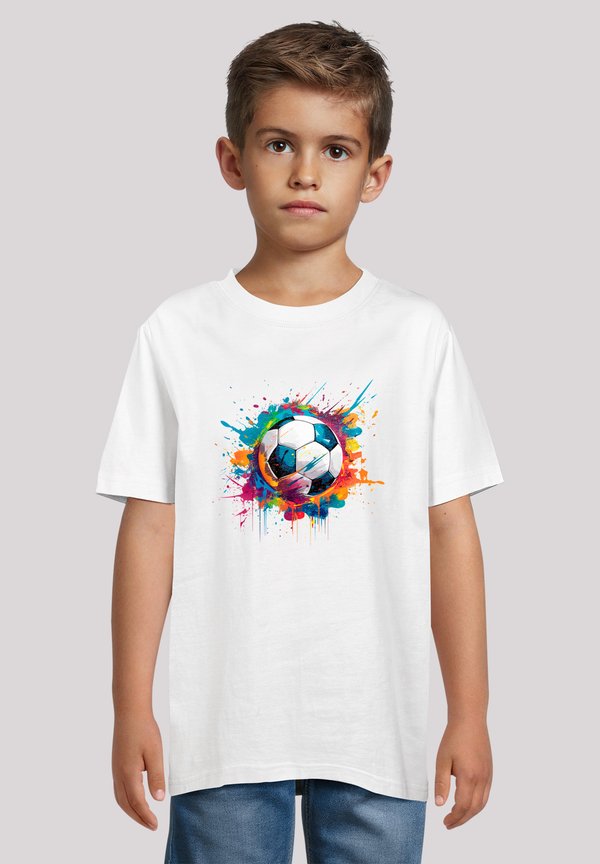 FUSSBALL BUNT SPLASH - T-Shirt print - weiß