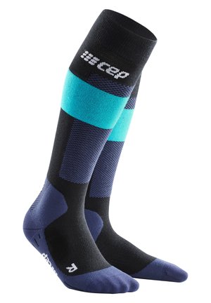 MERINO COMPRESSION SOCKS SKI KNEE-HIGH MEN - MADE IN GERMANY - Sportsokken - blue