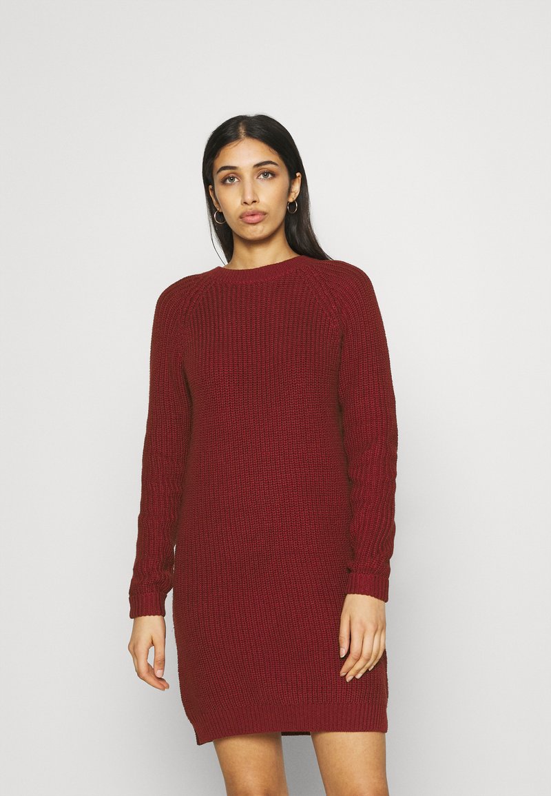 Noisy May NMSIESTA O NECK DRESS - Vestido de malha - rhubarb