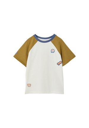 Vertbaudet, VERTBAUDET T-SHIRT MIT RAGLANÄRMELN UND BADGES JUNGEN - T-Shirt print - khaki
