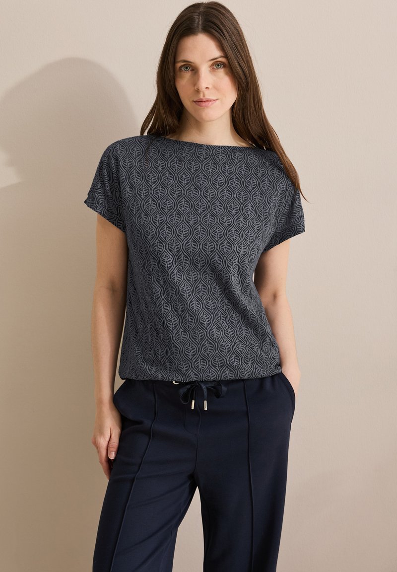Cecil - MELANGE-LOOK  - Print T-shirt - blau, Enlarge