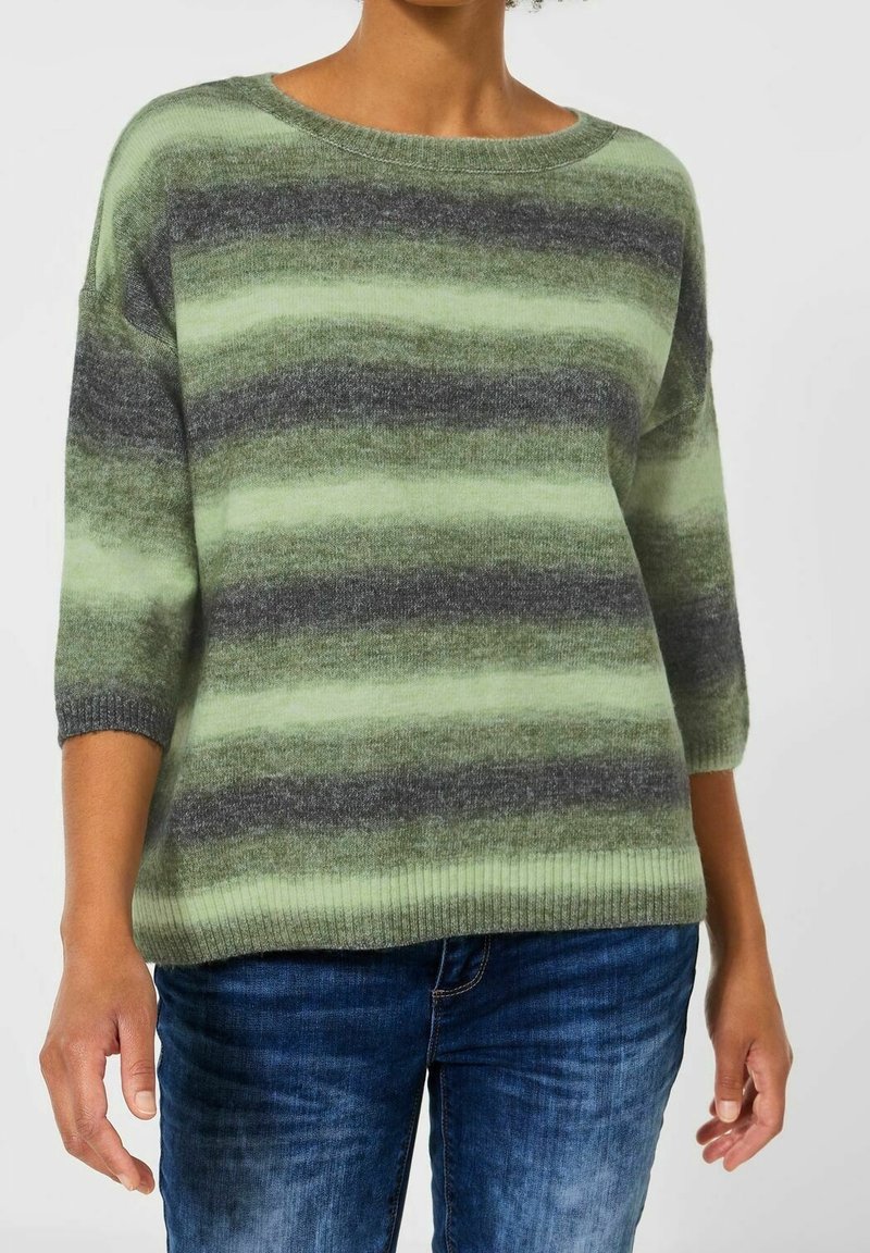 Street One Stickad tröja - green