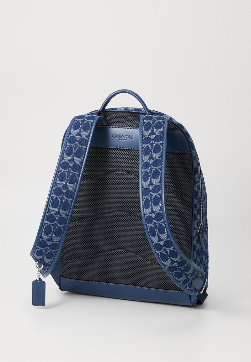 COACH CHARTER BACKPACK WITH SIGNATURE - Rucksack - deep blue/blue denim -  Zalando.co.uk