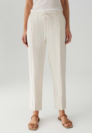 OPUS PANTS, MID RISE CROPPED FIT - Trousers - natural glaze