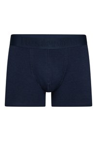 Boxer briefs blu navy con un cinturino testurizzato e marchi embossati. Realizzati in un tessuto morbido e elastico con un design aderente.