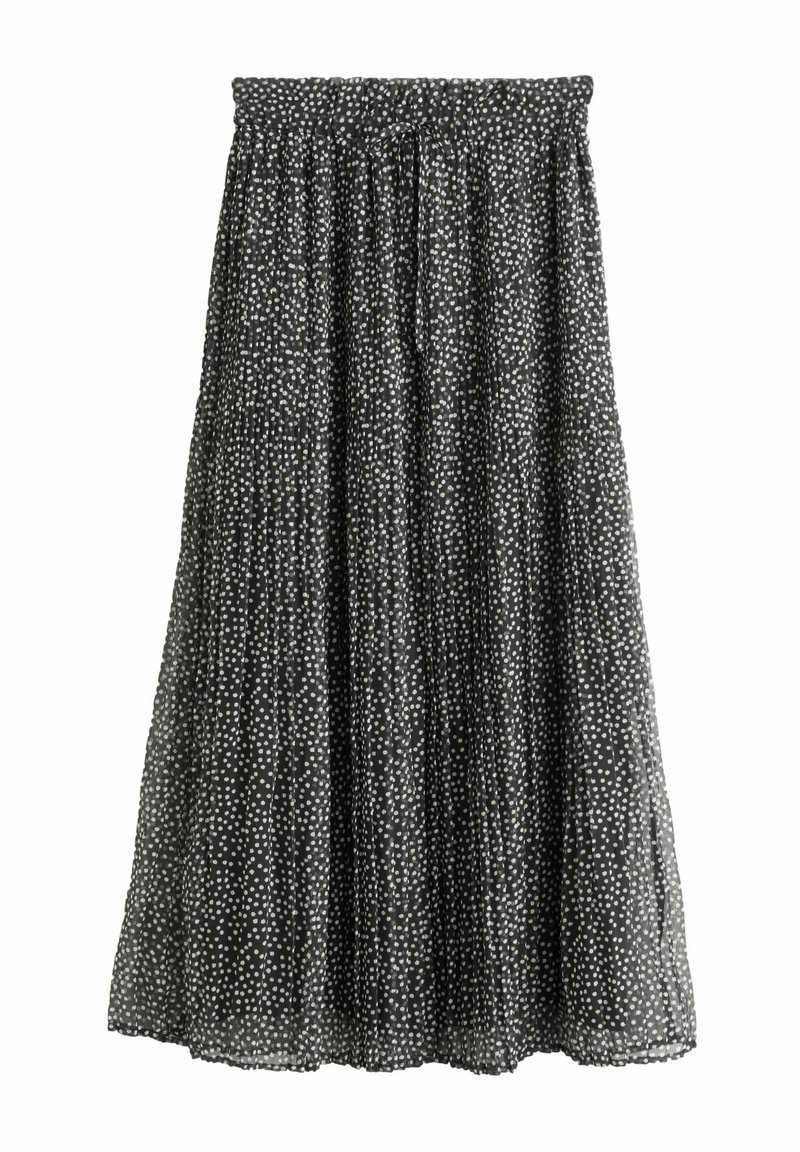 Next REGULAR FIT - PRINTED MIDI - Jupe plissée - black white