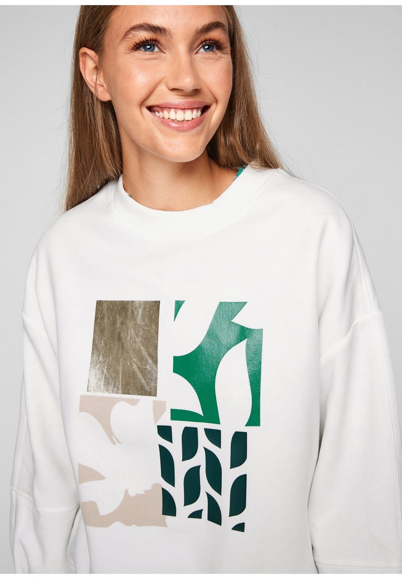 Damen Sweatshirts | s.Oliver Sweatshirt offwhite placed print/offwhite - ED11808 Damen Sweatshirts | s.Oliver Sweatshirt offwhite placed print/offwhite - ED11808