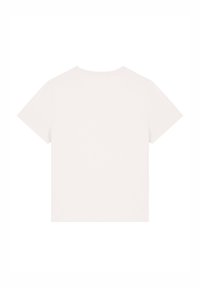 Kurzärmeliges T-Shirt aus Baumwolle in Weiß mit klassischem Rundhals. Verfügt über einen schlichten Rücken ohne Muster oder zusätzliche Details.