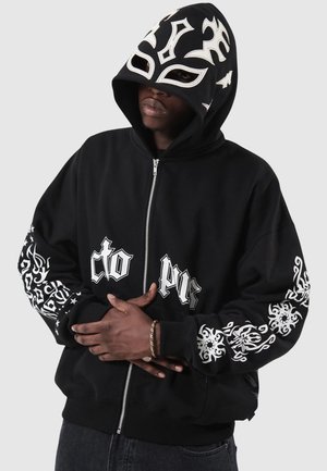 LUCHA LIBRE MASK - Felpa con zip - nero