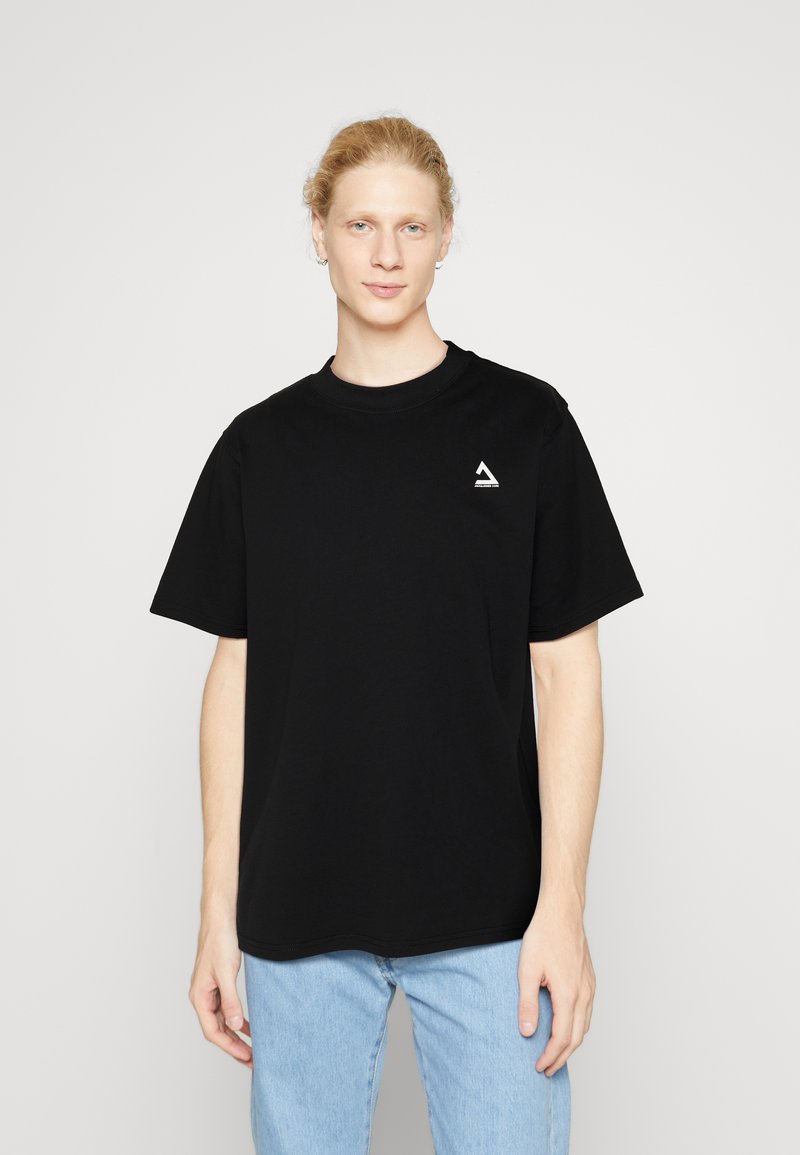 Jack & Jones TRIANGLE  CREW NECK  - T-shirts med print - black