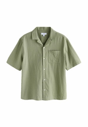 REGULAR FIT - CHECK SHORT SLEEVE - Vapaa-ajan kauluspaita - green