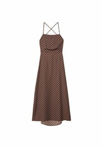 POLKA DOT WITH OPEN BACK  - Freizeitkleid - dark brown