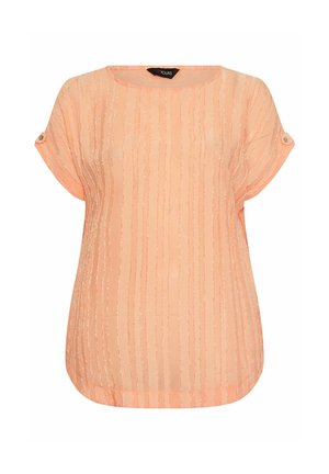 Yours Clothing, PLUS SIZE CASUAL TOPS - T-shirt imprimé - peach