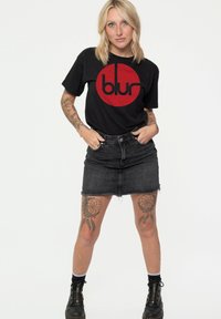 Paradiso Clothing BLUR CIRCLE BAND UNISEX - Print T-shirt - black