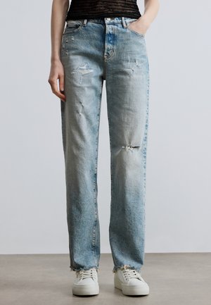 KIRA SLIM - Traperice ravnih nogavica - denim light