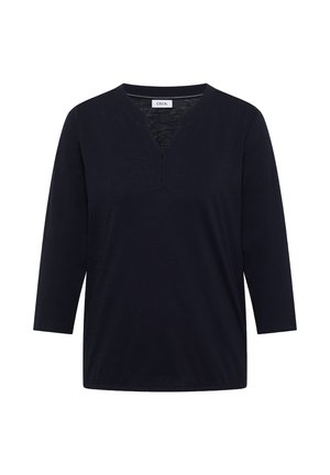 Cecil, 3/4-SLEEVE TOP WITH SPLIT NECK AND ELASTICATED HEM - Camicetta - urban dark blue
