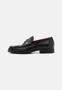 LOAFER PLEATED TOE - Scarpe senza lacci - black
