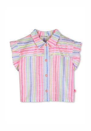 GESTREIFTE MIT RÜSCHENÄRMELN - Button-down blouse - pink/blue