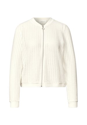 Street One Studio, LANGARM JACKE MIT STRUKTUR UND ZIPPER - Gilet - off white