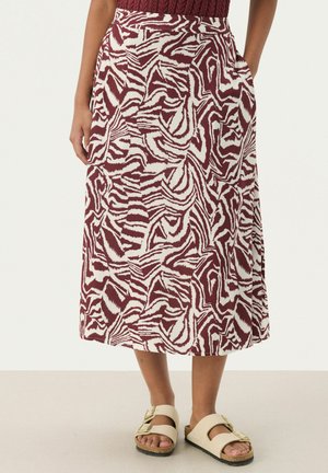 sukňa v tvare A - tawny port animal print