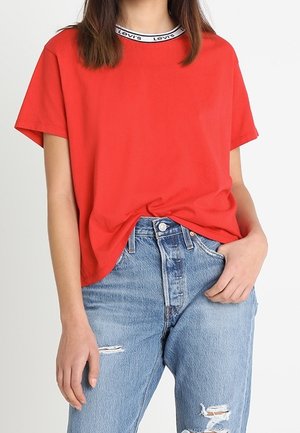T-shirt med print - red
