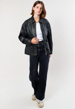 LALINE  - Leather jacket - black