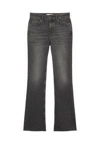 Marc O'Polo HIGH WAIST REGULAR LENGTH - Džínsy bootcut - dark grey lefthand wash