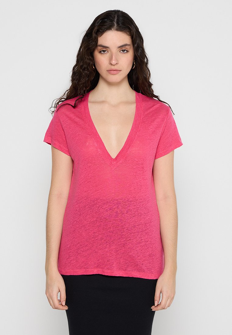 Iro T-shirt basic donkerroze